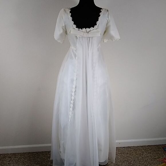 VTG Christine Gowns Panorama City California Wedding W Dress Sz 10 Ivory Color - Picture 1 of 16
